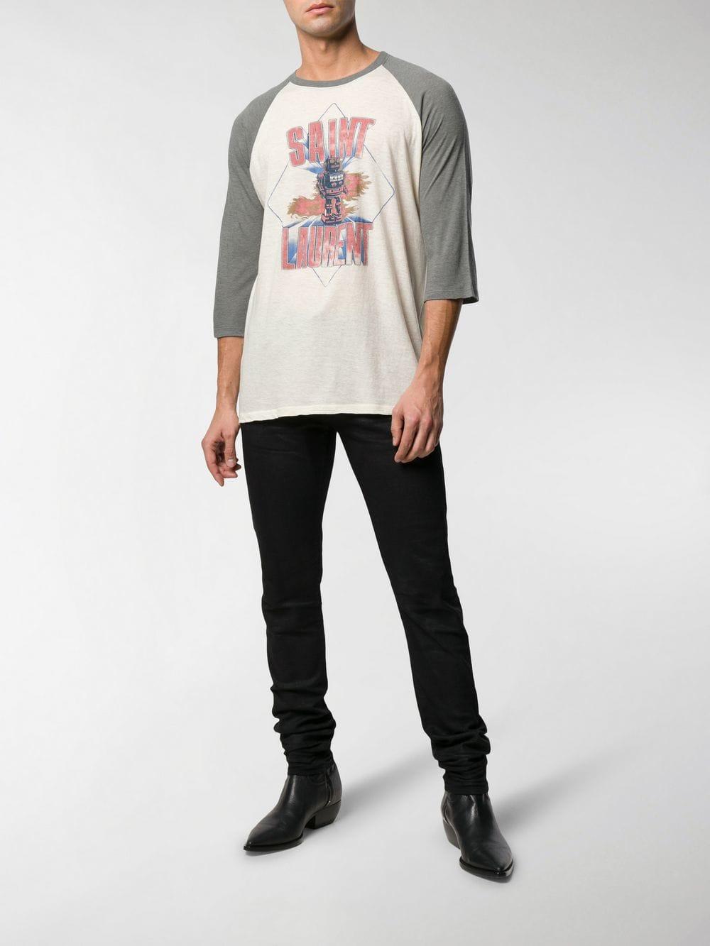 saint laurent baseball tee
