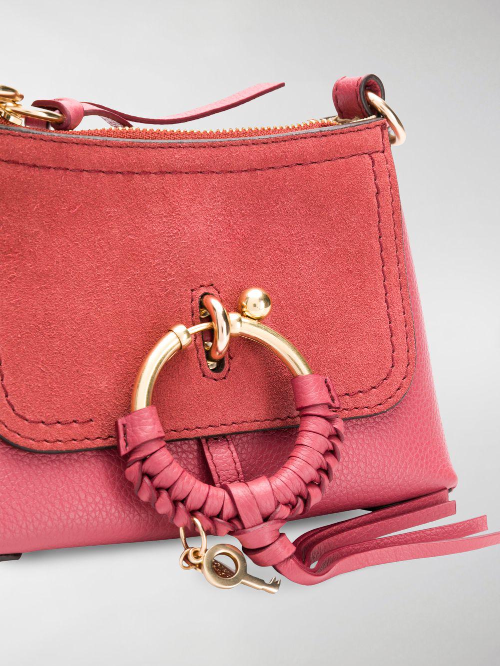 large pink mcm bag