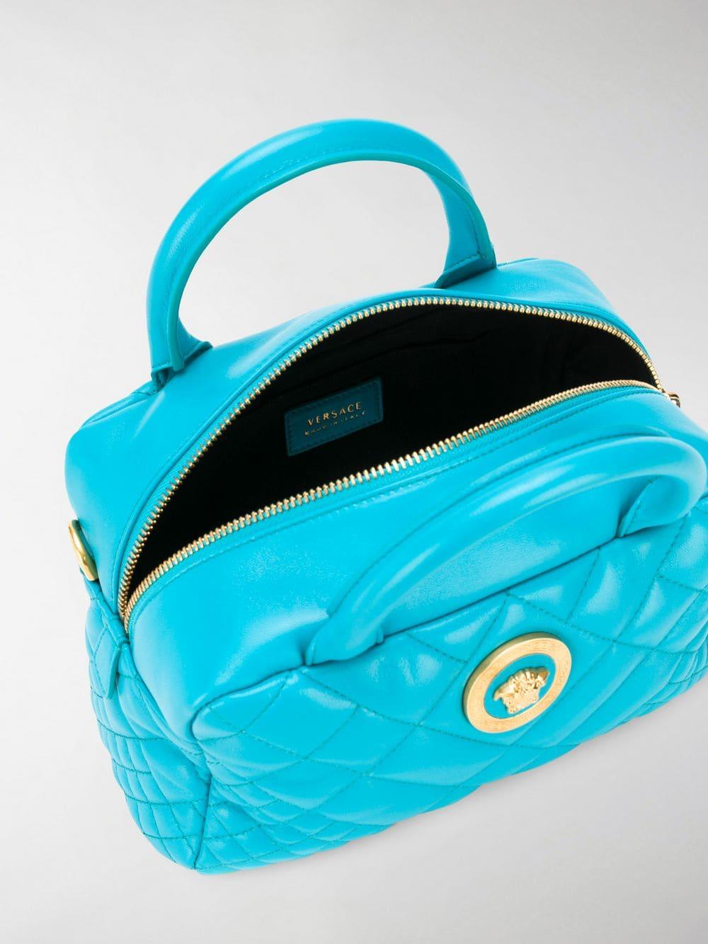 Versace Quilted Medusa Bag in Blue Lyst