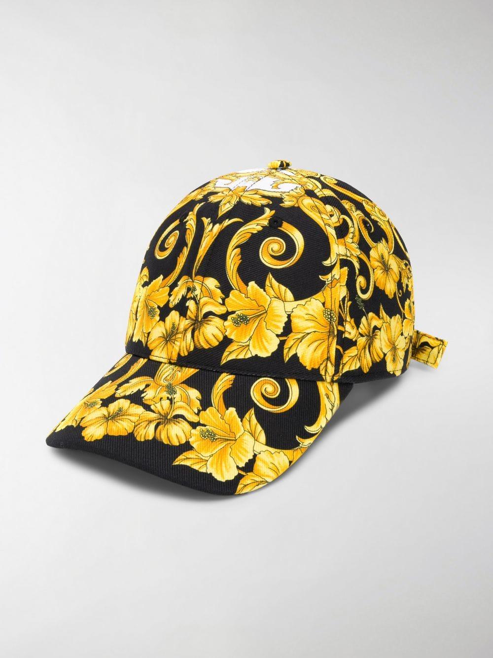 Versace Baroque Print Cap in Black for Men Lyst