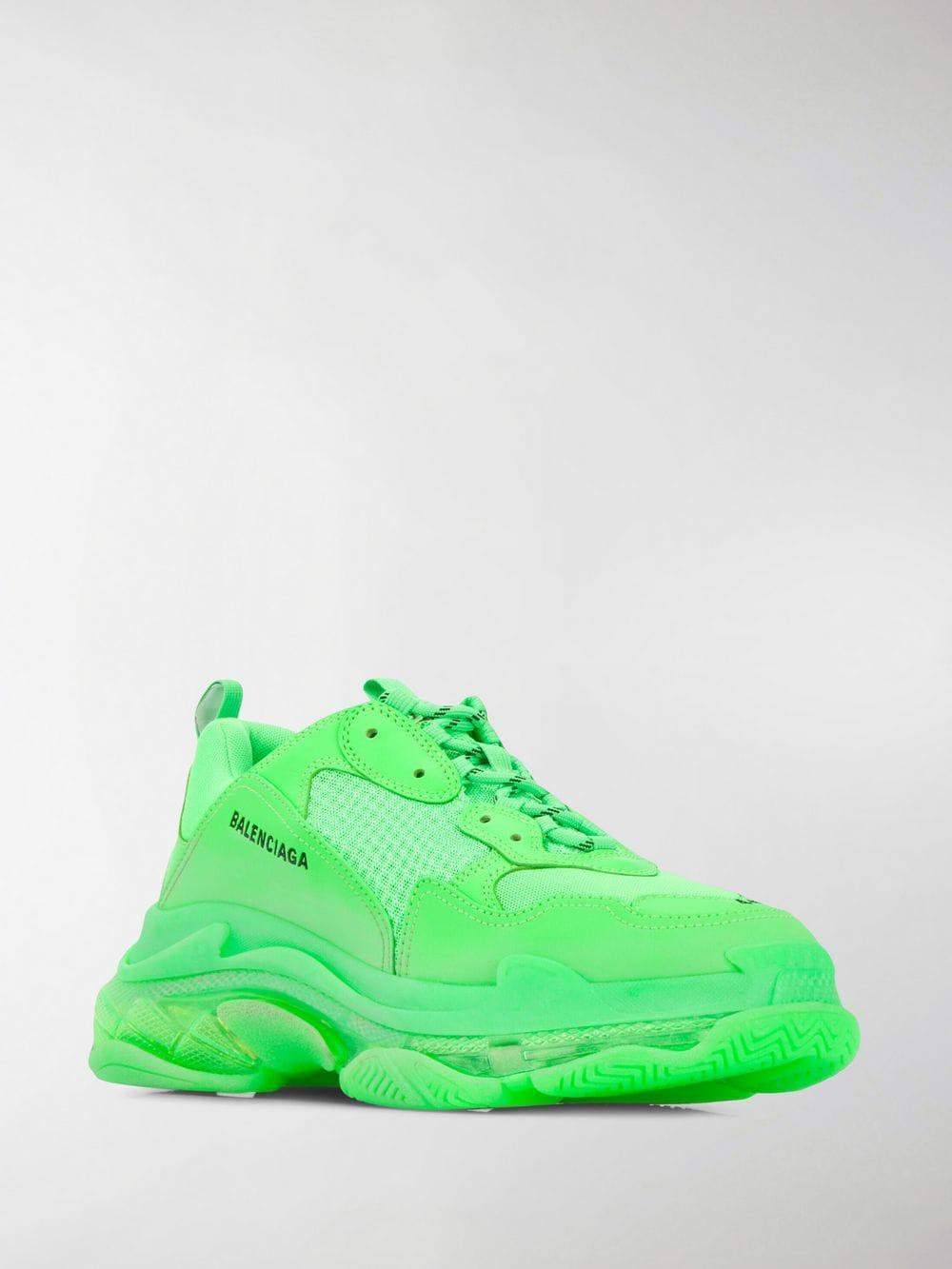 balenciaga triple s sneakers green