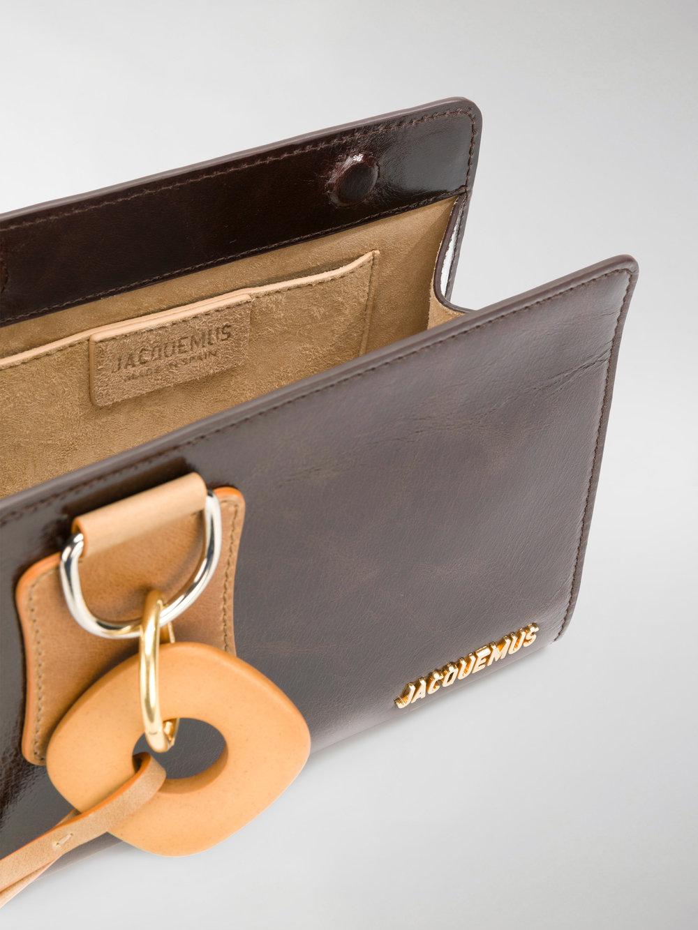 Jacquemus Leather Geometric Shoulder Bag in Brown Lyst