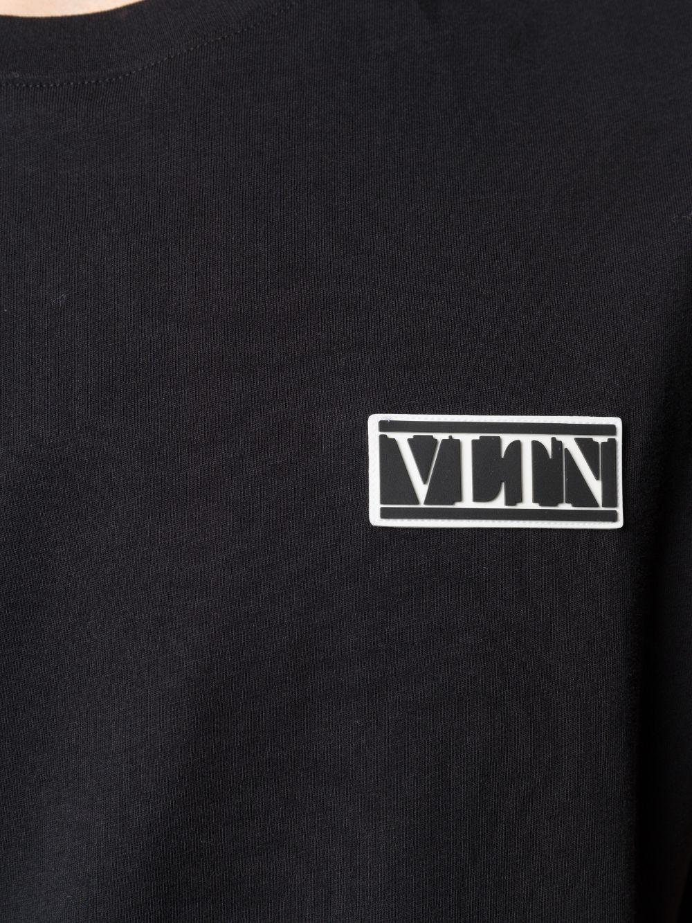 Valentino Cotton Vltn Logo-patch T-shirt in Black for Men - Lyst