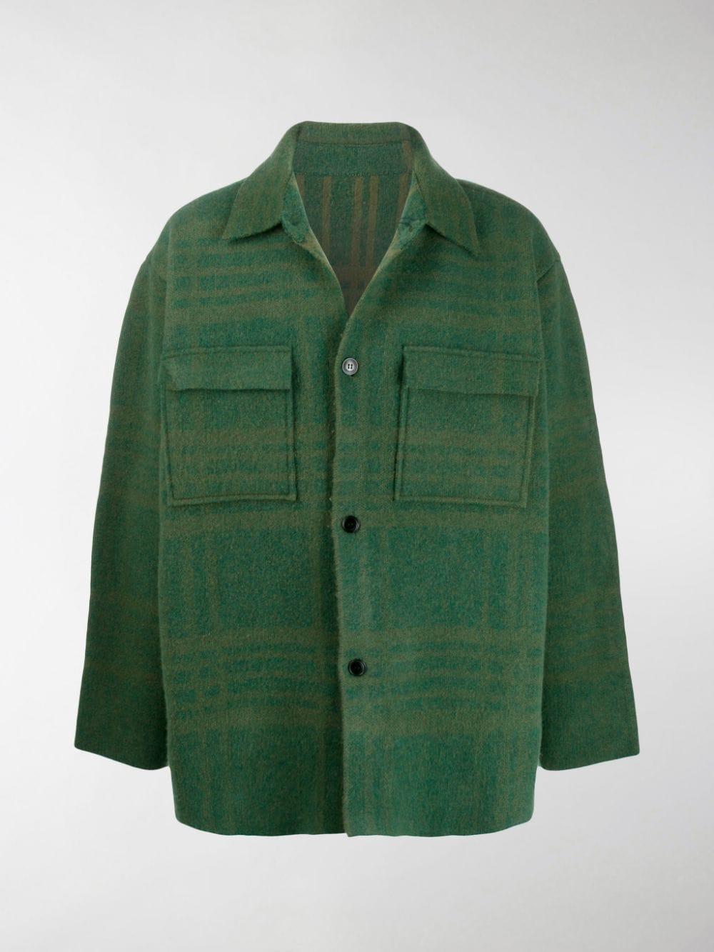 Jacquemus Checked Shirt Jacket in Green 