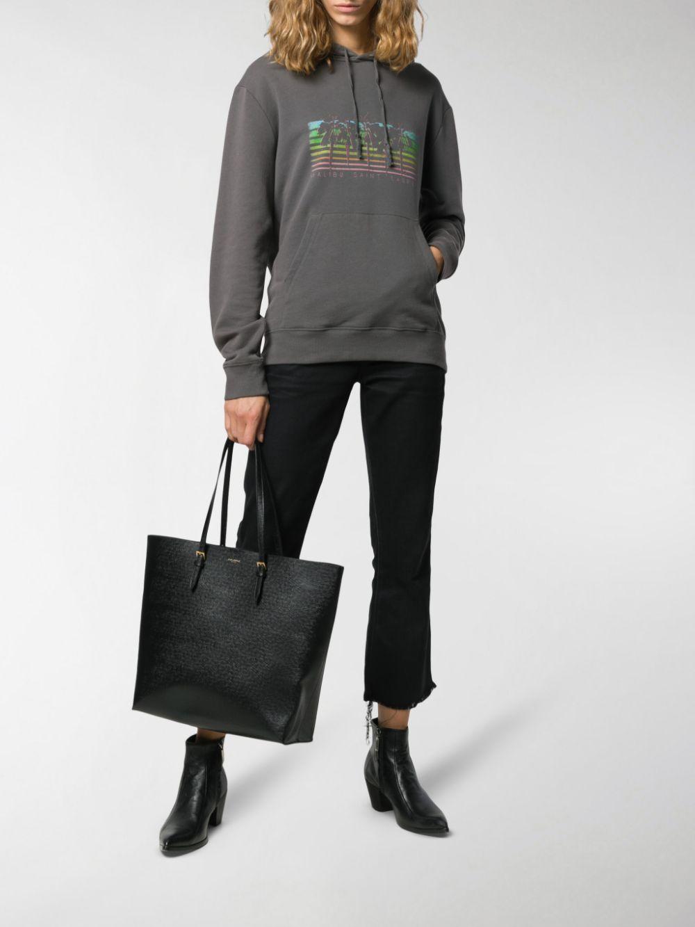 shopping leather tote saint laurent