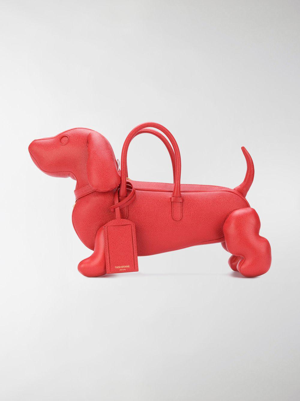Thom Browne Hector Grained Leather Dog Bag in Red Lyst
