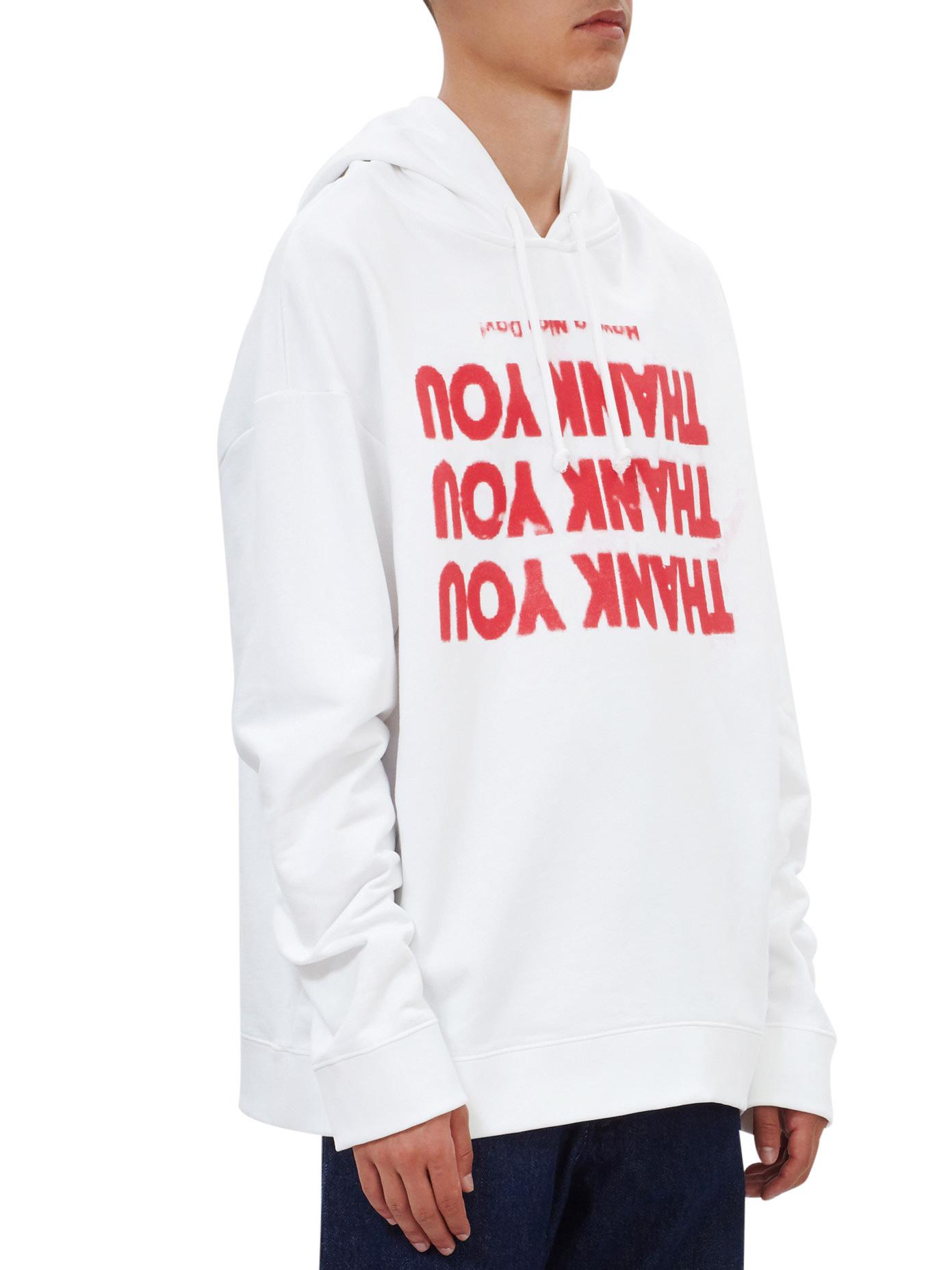 raf simons thank you hoodie