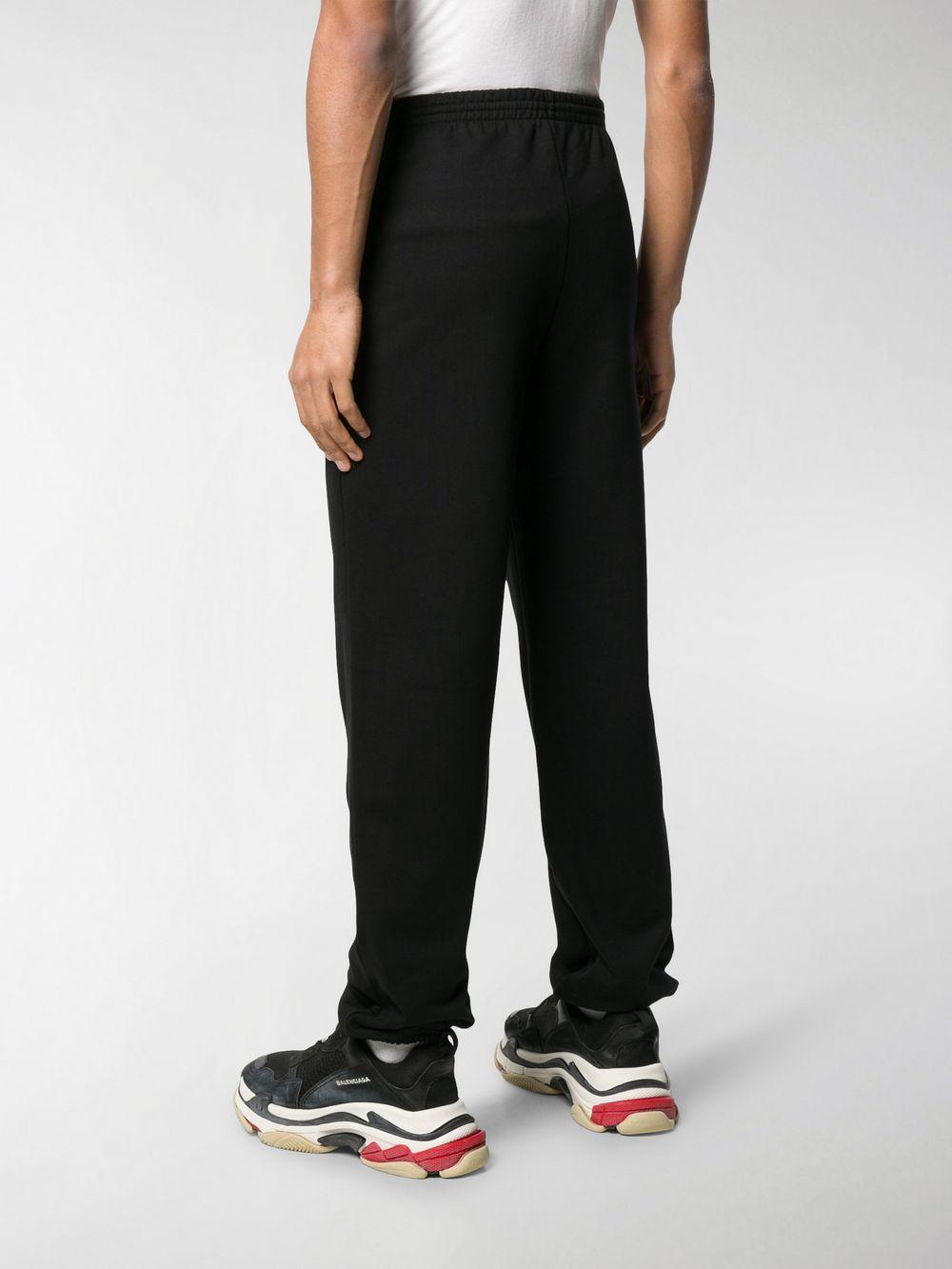 Balenciaga Cotton Loose Fit Track Pants in Black for Men - Lyst