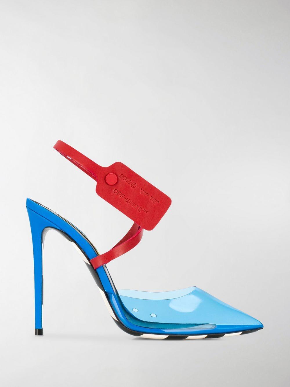 Off-White c/o Virgil Abloh Zip Tie Jelly Pumps in Blue - Lyst