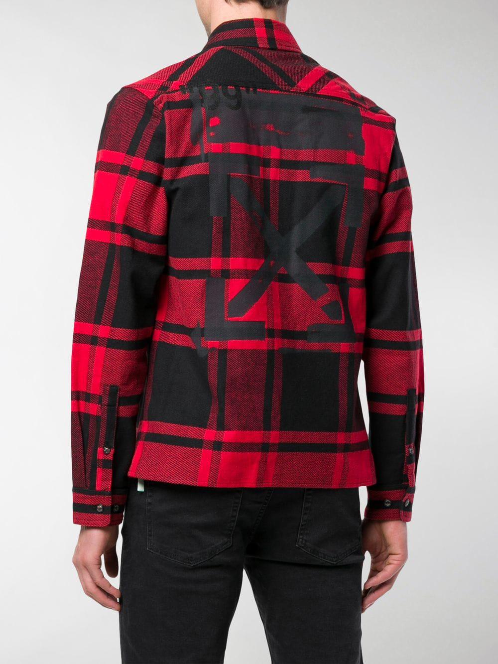off white plaid shirt