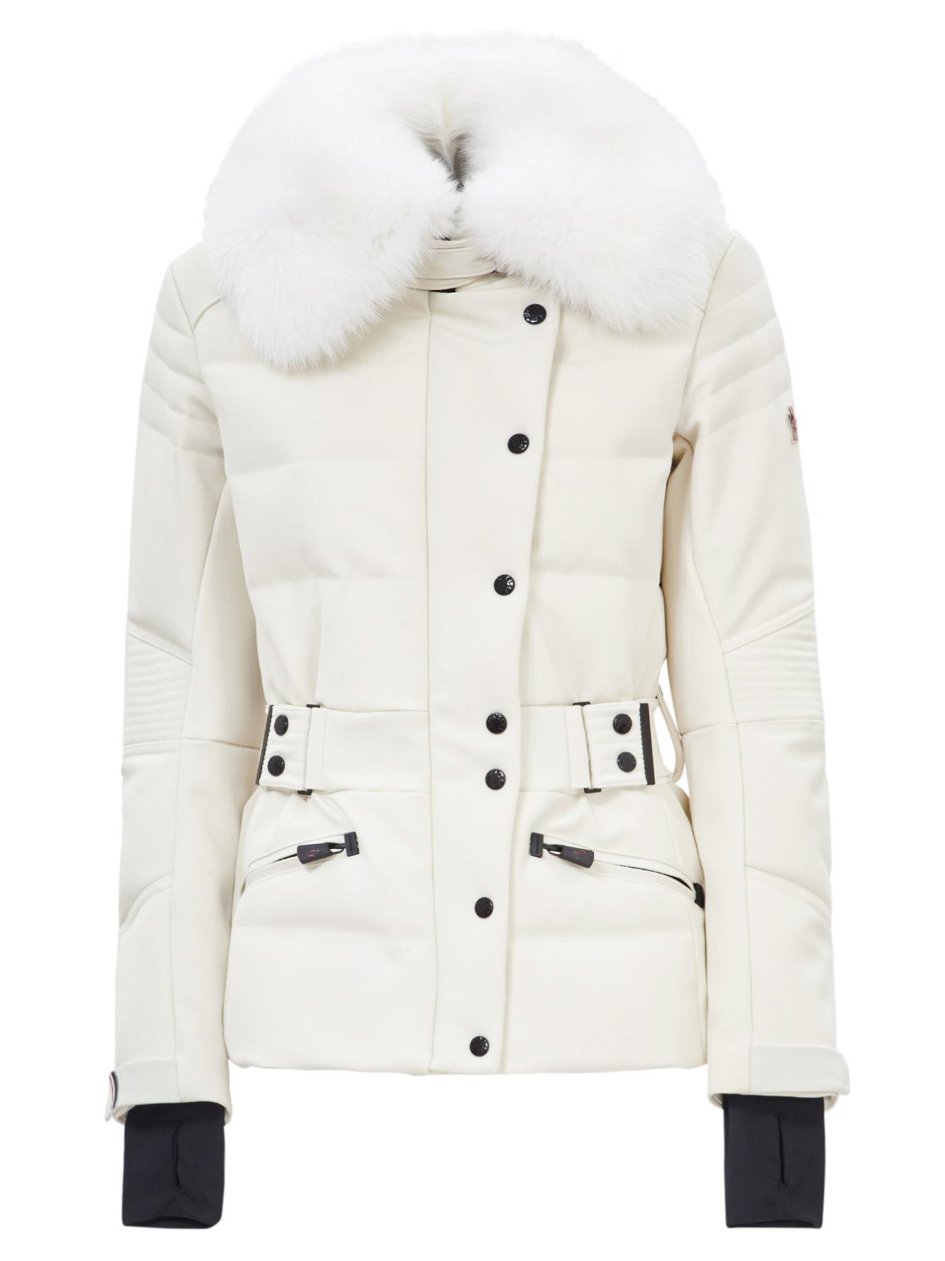 3 MONCLER GRENOBLE Fur Collar Quilted Jacket in White - Lyst