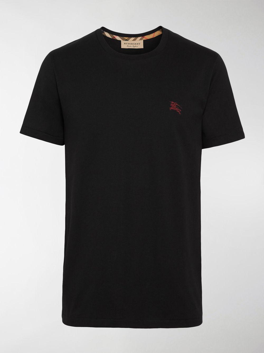 haai Regelen terugtrekken Burberry Equestrian Knight Logo T-shirt in Black for Men | Lyst