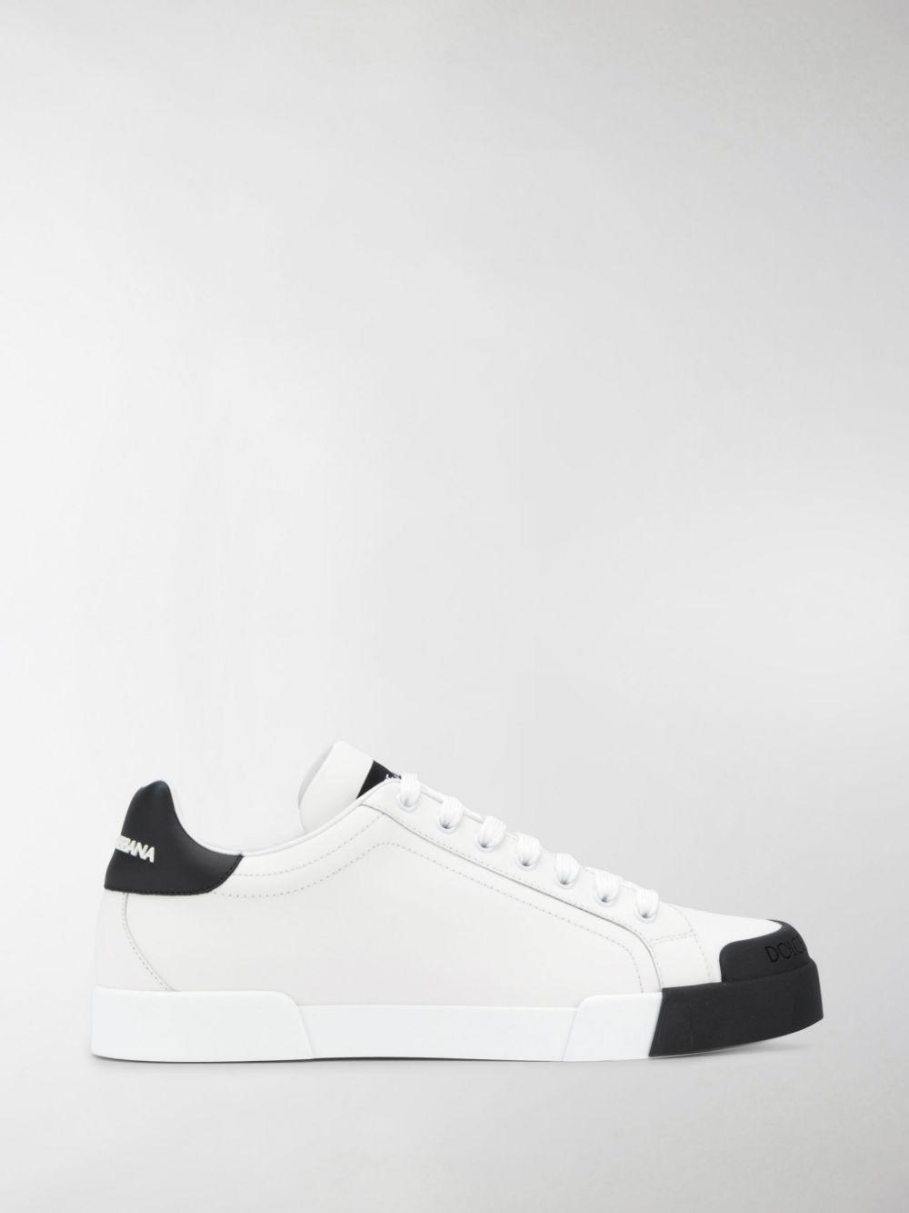 Dolce & Gabbana Leather Portofino Low-top Sneakers in White for Men ...