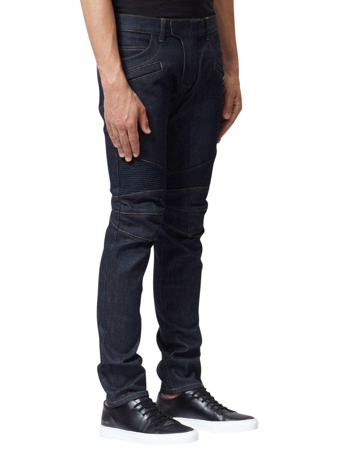 balmain raw denim