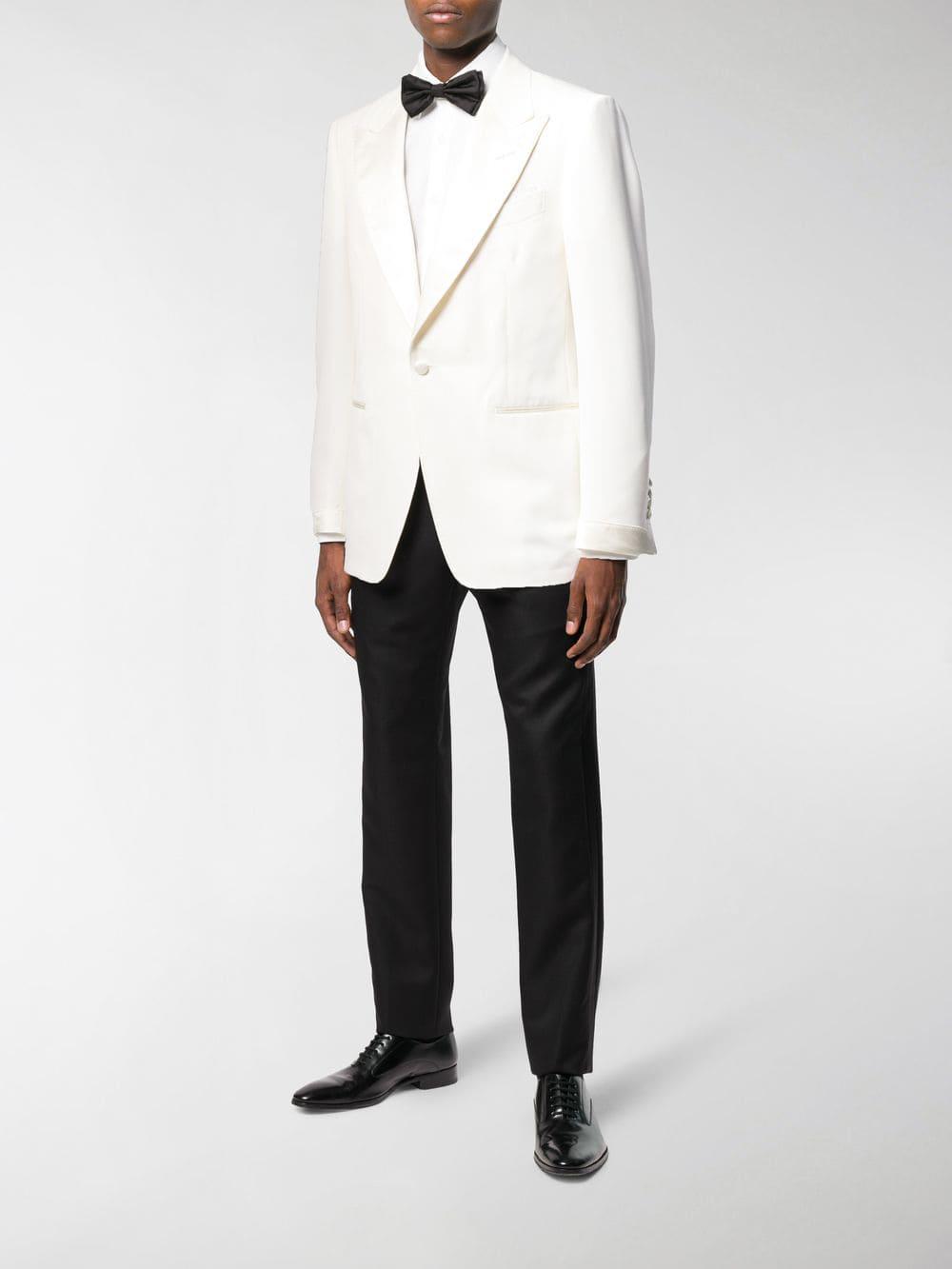 Tom Ford Tuxedo Jacket in White for Men | Lyst