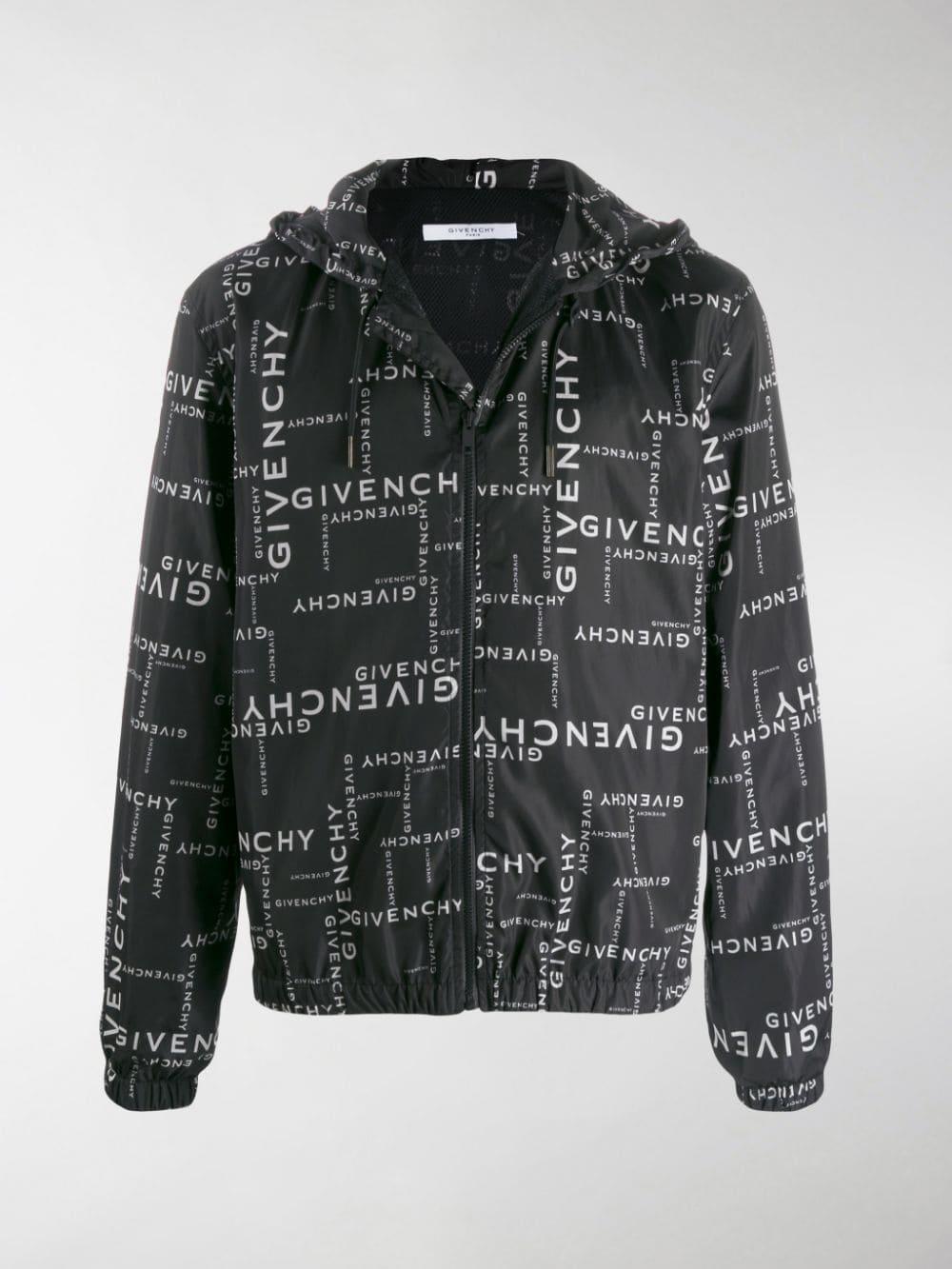 Givenchy Synthetic Logo Print Lightweight Jacket in Black for Men 