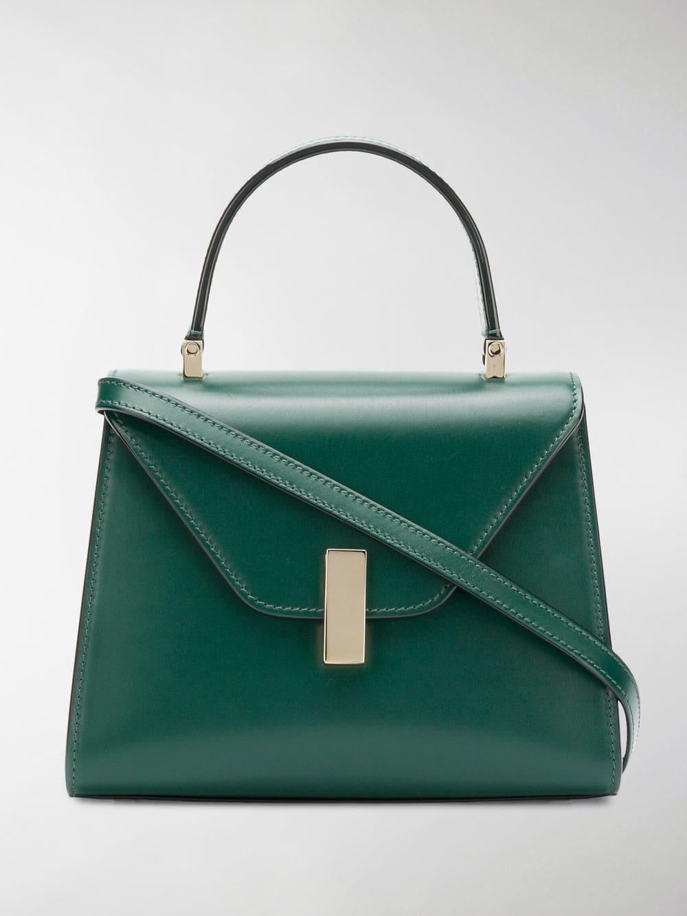 Valextra Leather Iside Mini Tote Bag in Green - Lyst