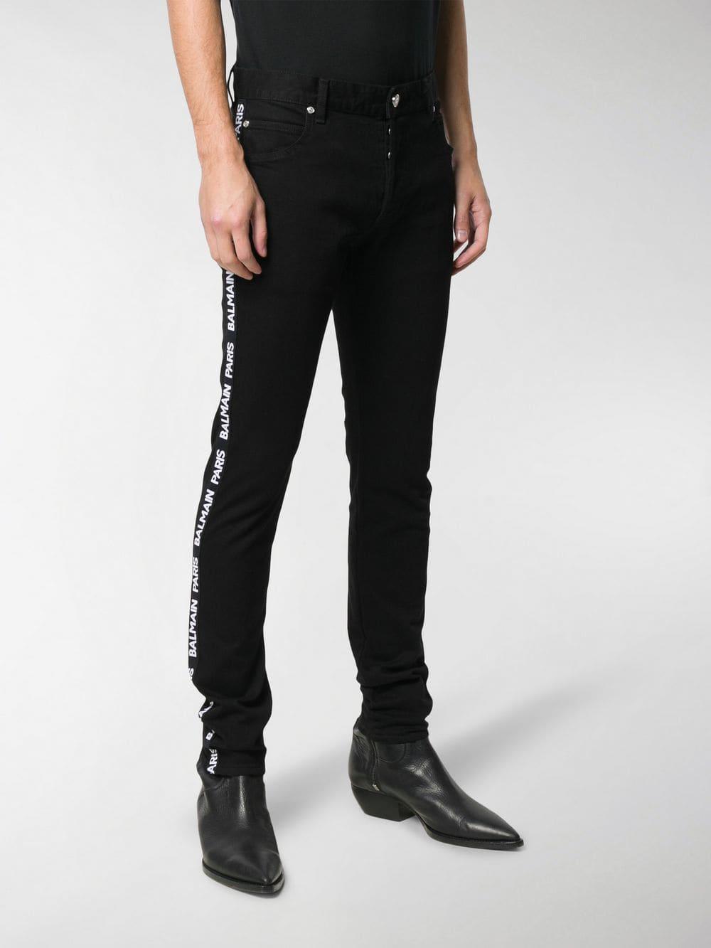 tape slim jeans