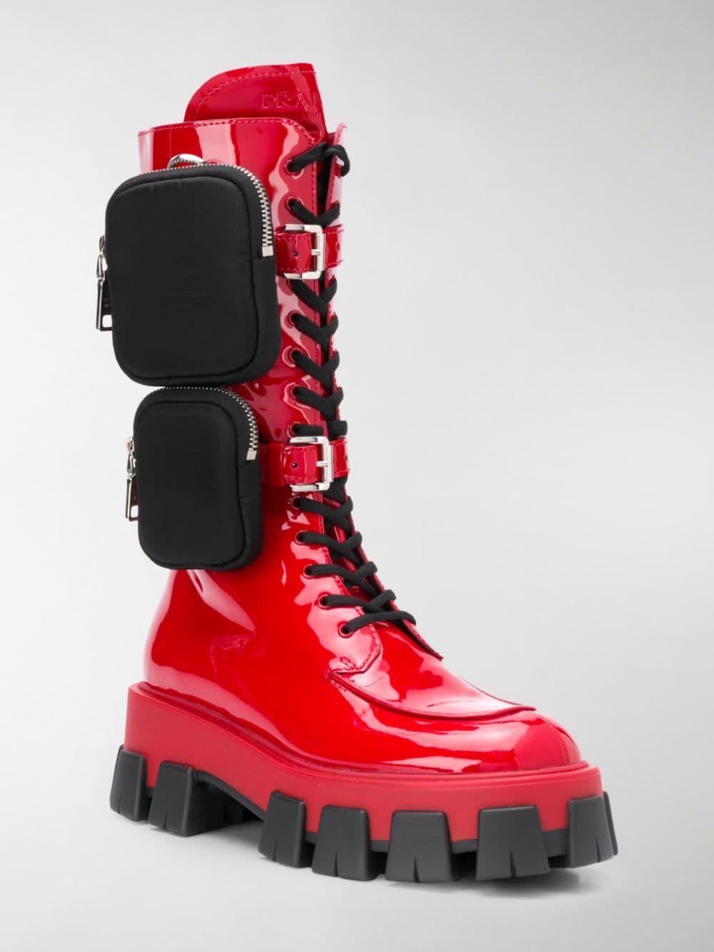 prada combat boots with removable pouch price