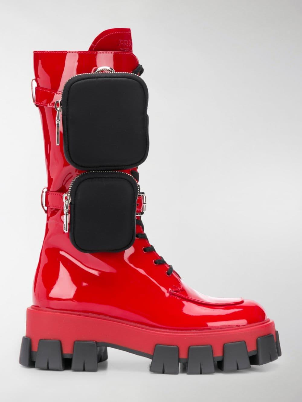 prada boots with pouch dupe