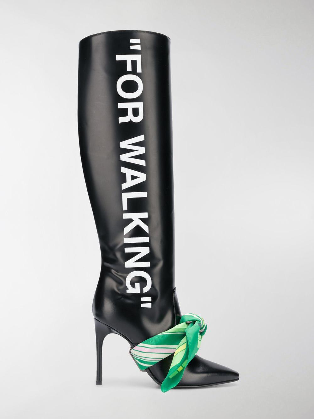 off white boots made for walking