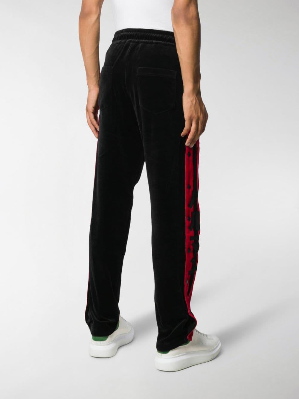 Balmain Velvet Track Pants in Black for Men Lyst
