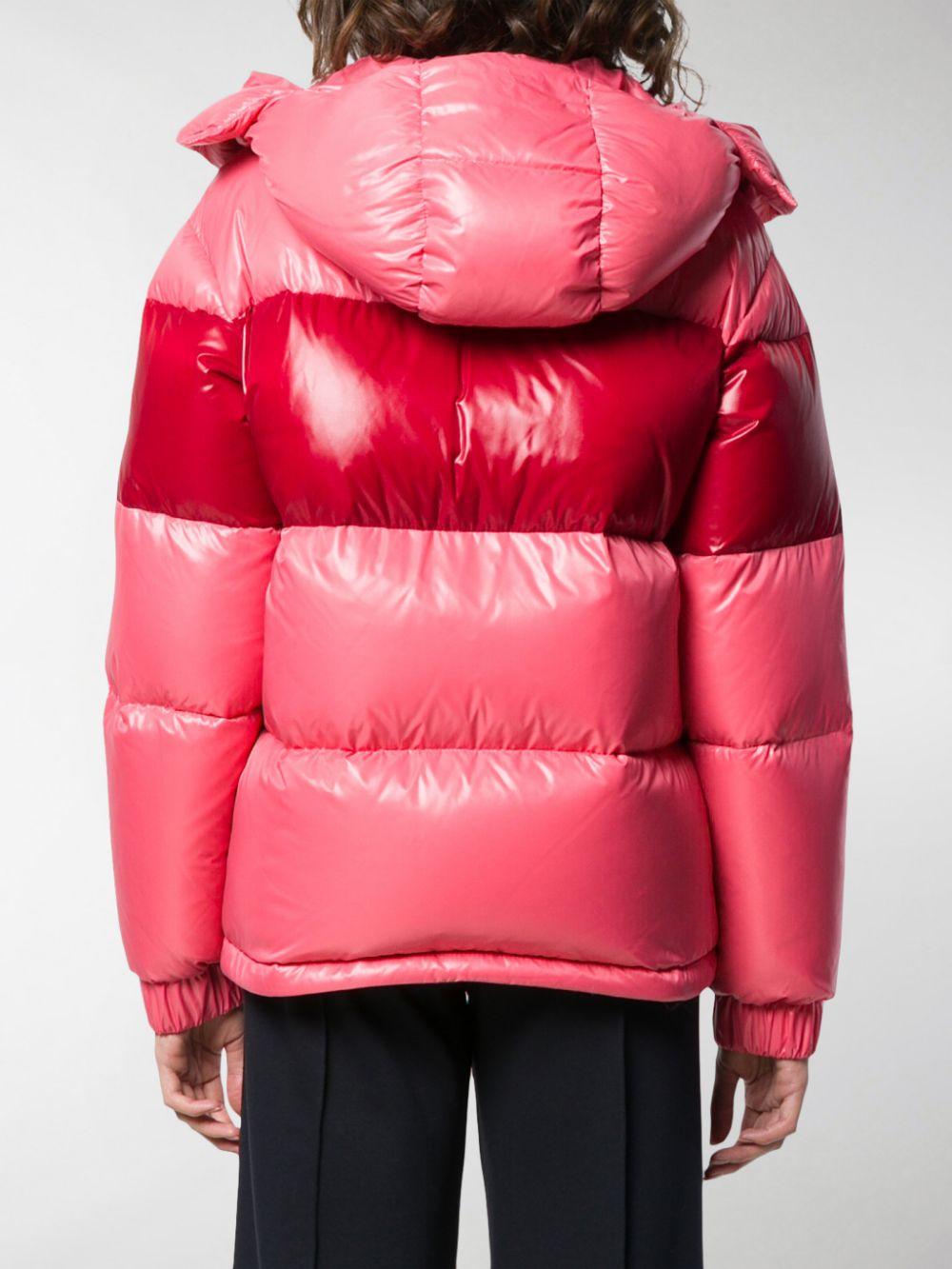 Red and pink moncler coat on sale