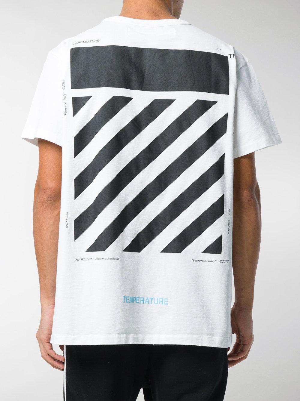 Off-White c/o Virgil Abloh Diag Temperature T-shirt in White for Men | Lyst