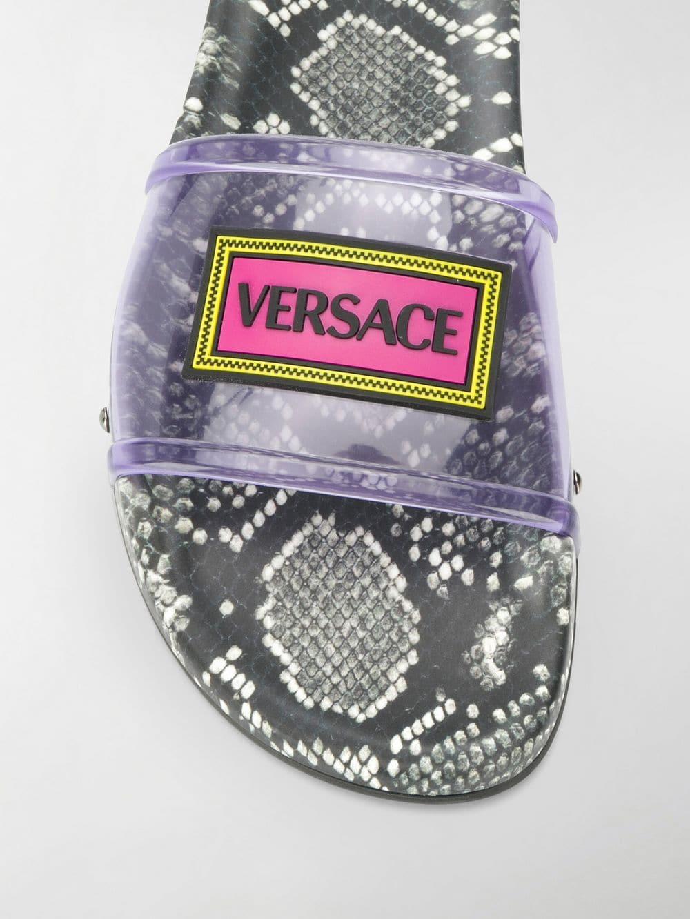 versace snake print slides