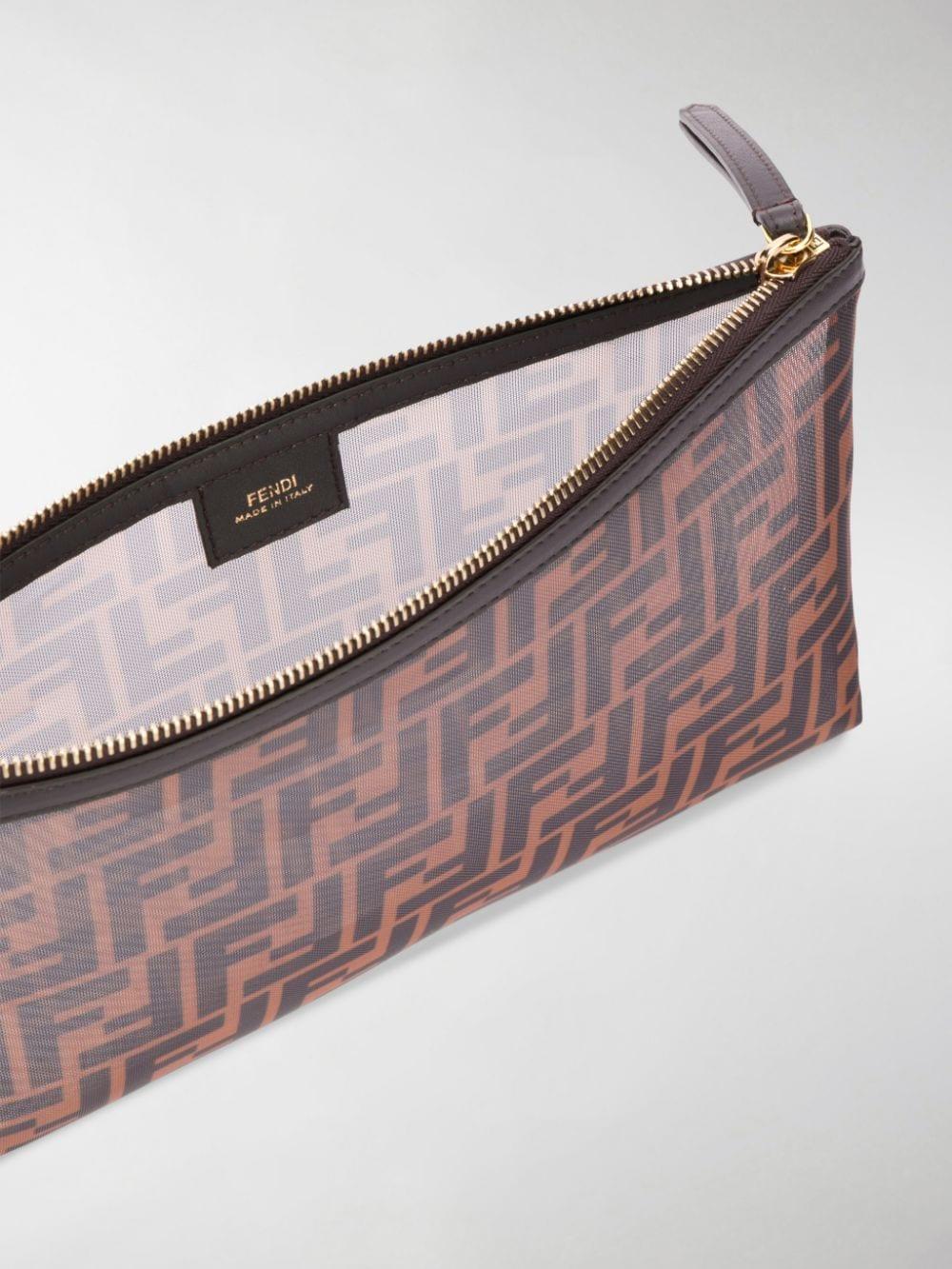 Fendi Large Ff Envelope Pouch in Brown | Lyst