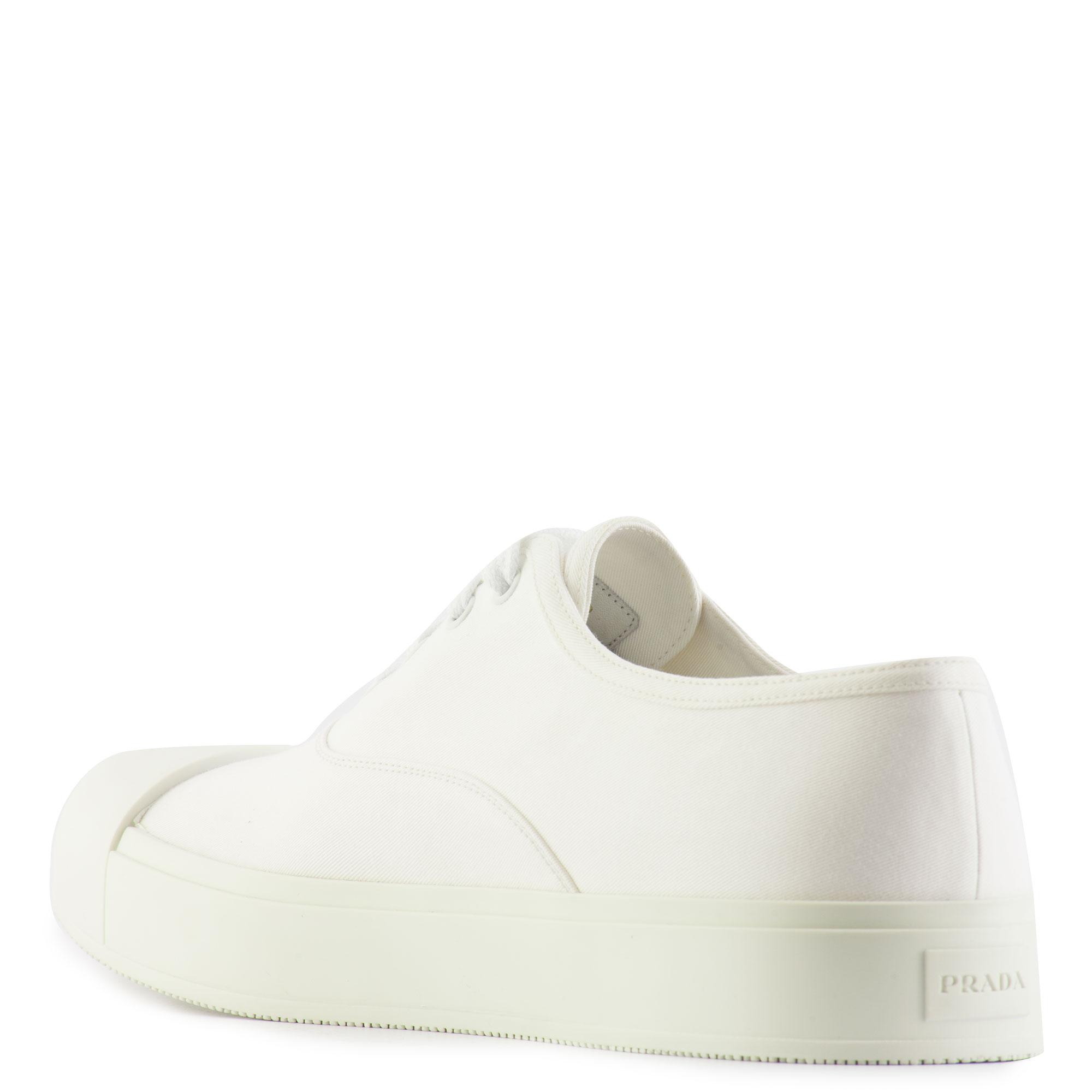 Lyst - Prada Cotton Sneakers in White for Men