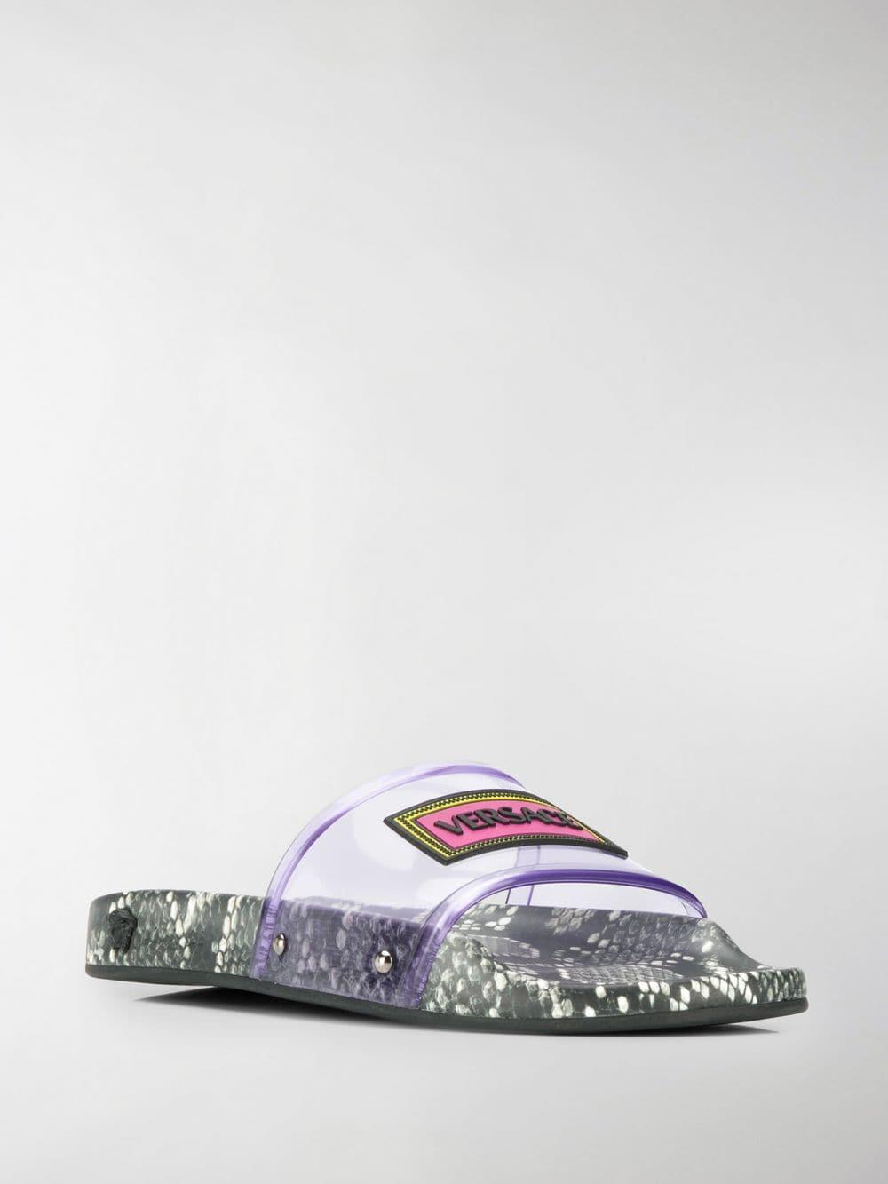 versace snake print slides