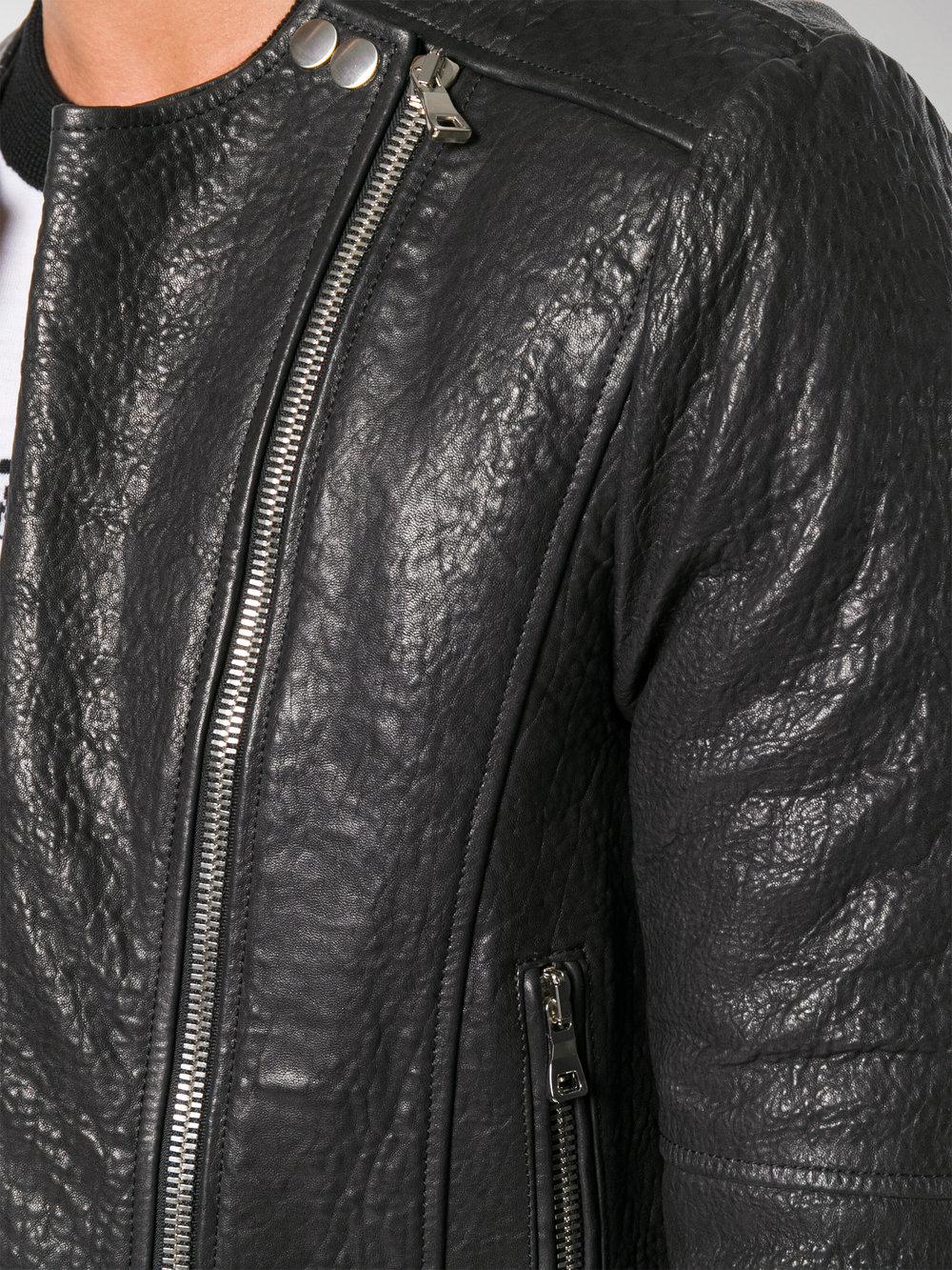 Balmain Bubble Leather Jacket in for | Lyst