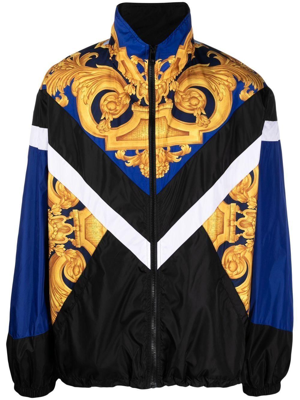 Versace Jacket With Baroque Print in Black for Men | Lyst