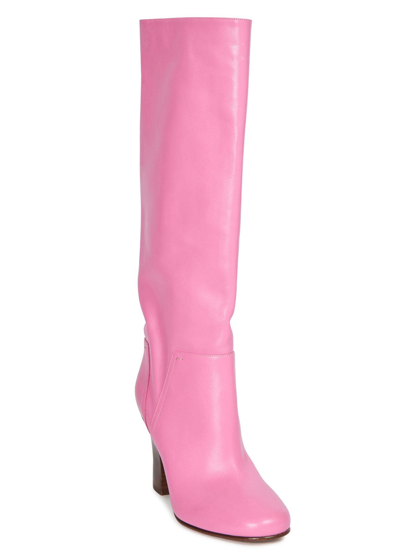 pink tall boots