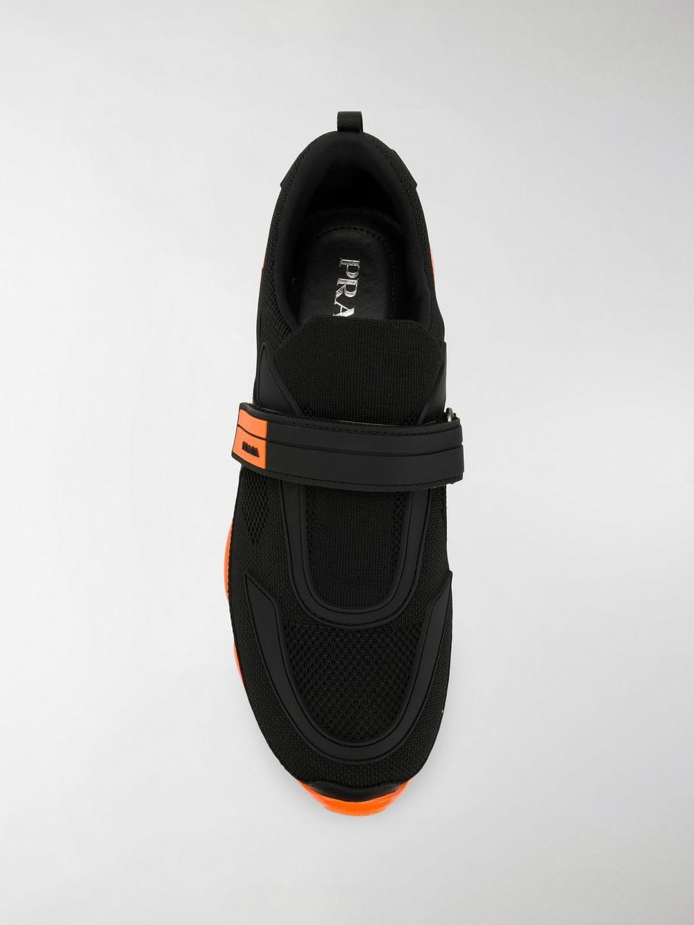 Prada Black And Orange Cloudbust Sole Detail Sneakers for Men | Lyst