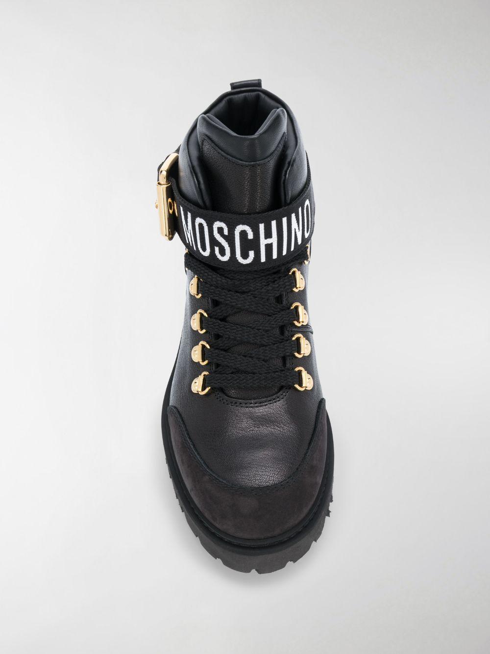 moschino high heel boots