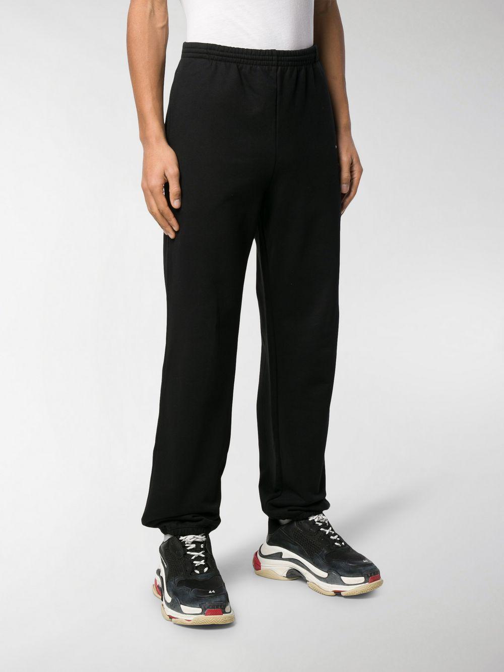 Balenciaga Cotton Loose Fit Track Pants in Black for Men - Lyst
