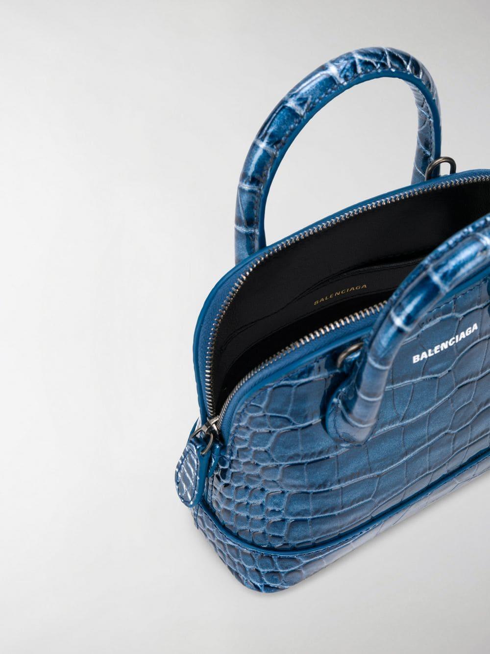blue croc balenciaga bag