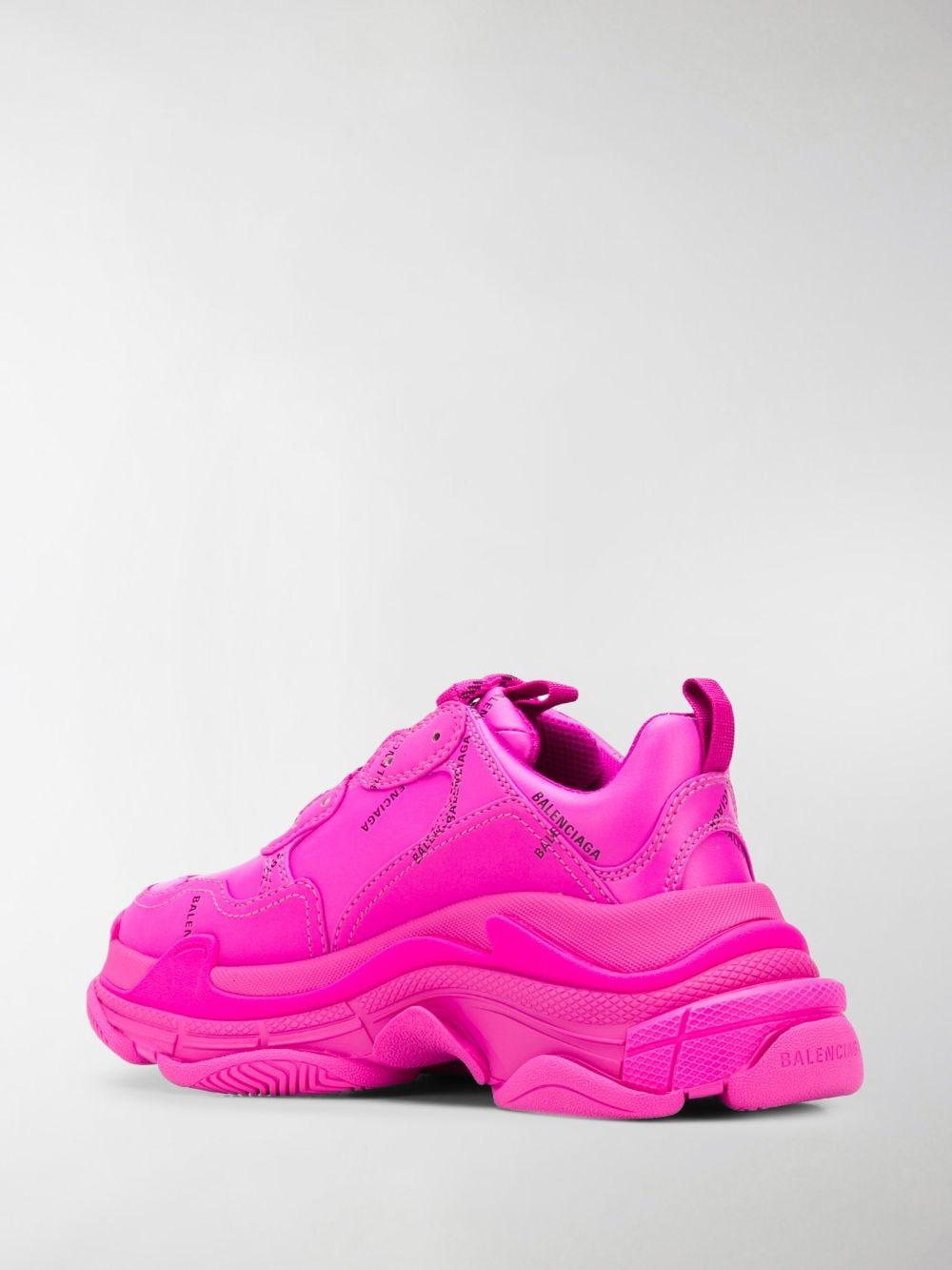 balenciaga triple s white blue pink