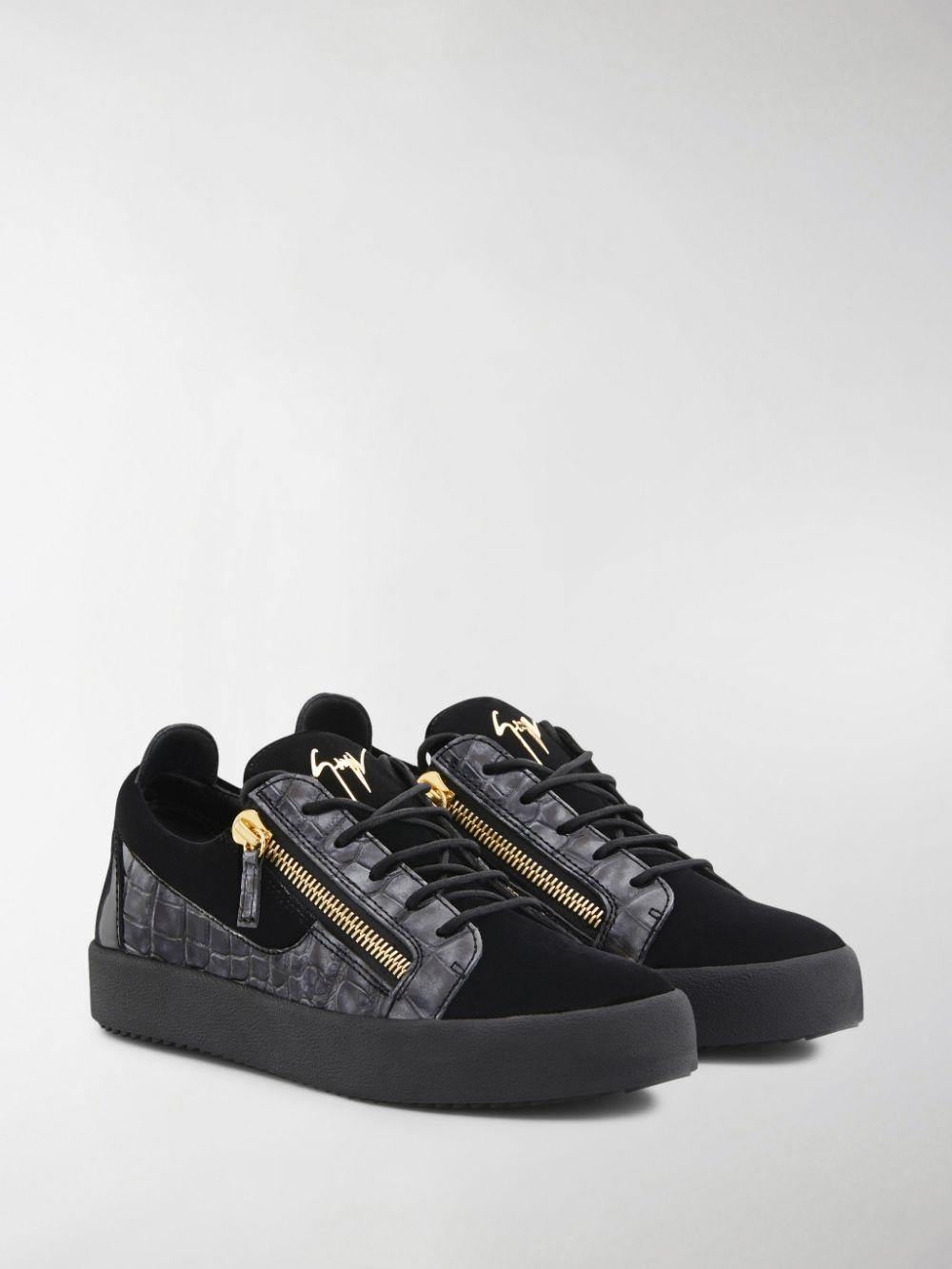 Giuseppe Zanotti Leather Frankie Sneakers in Black for Men - Lyst