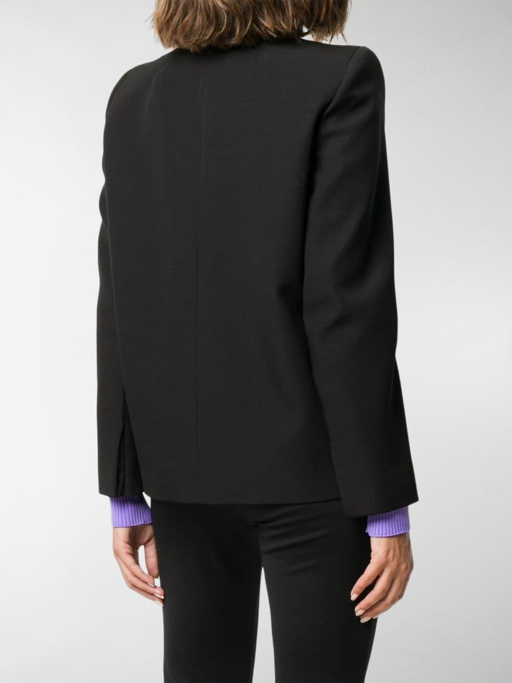 Balenciaga Padded Shoulder Blazer in Black - Lyst