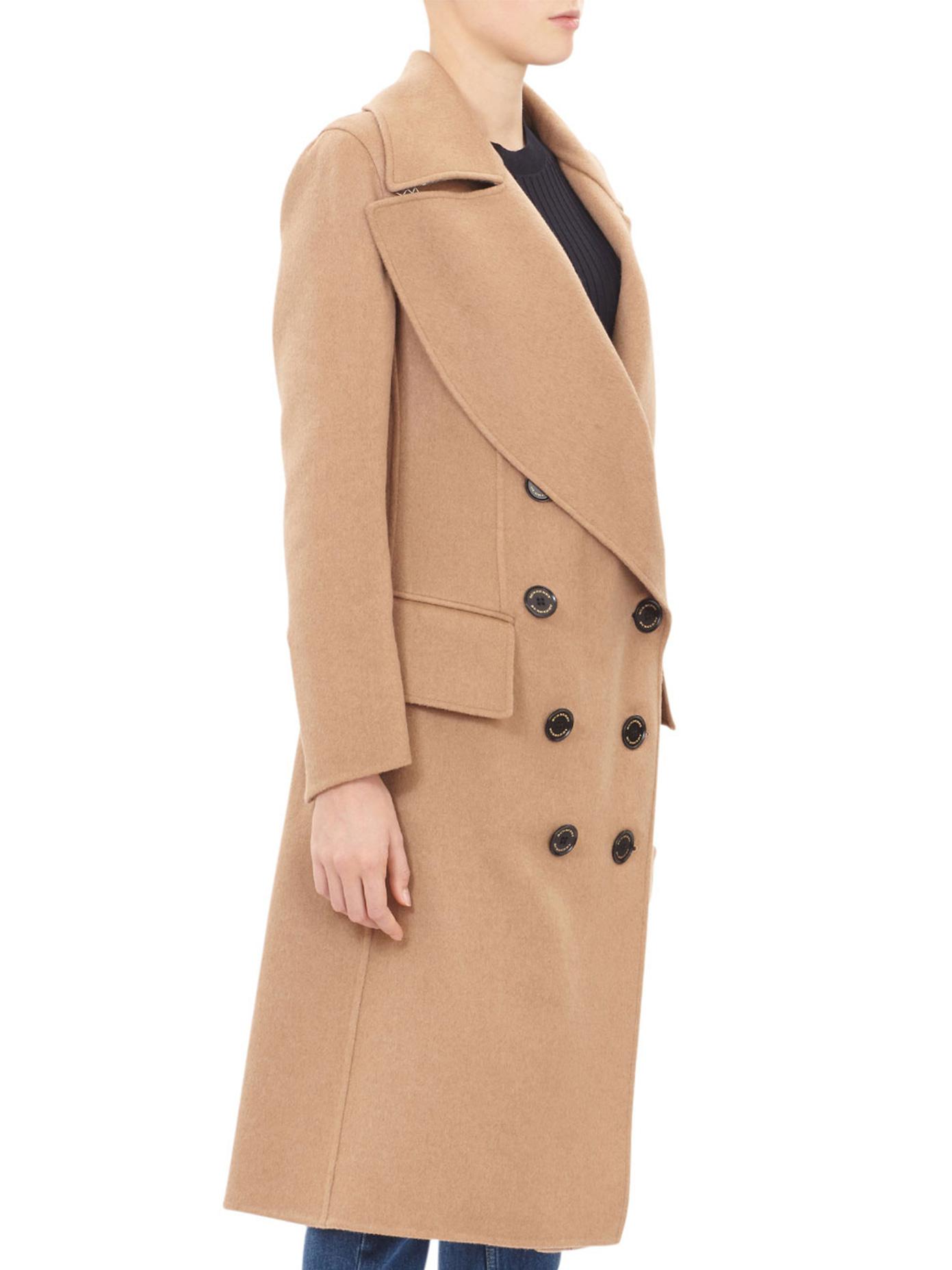 Burberry Wool Double Breasted Camel Hair Coat in Beige ...