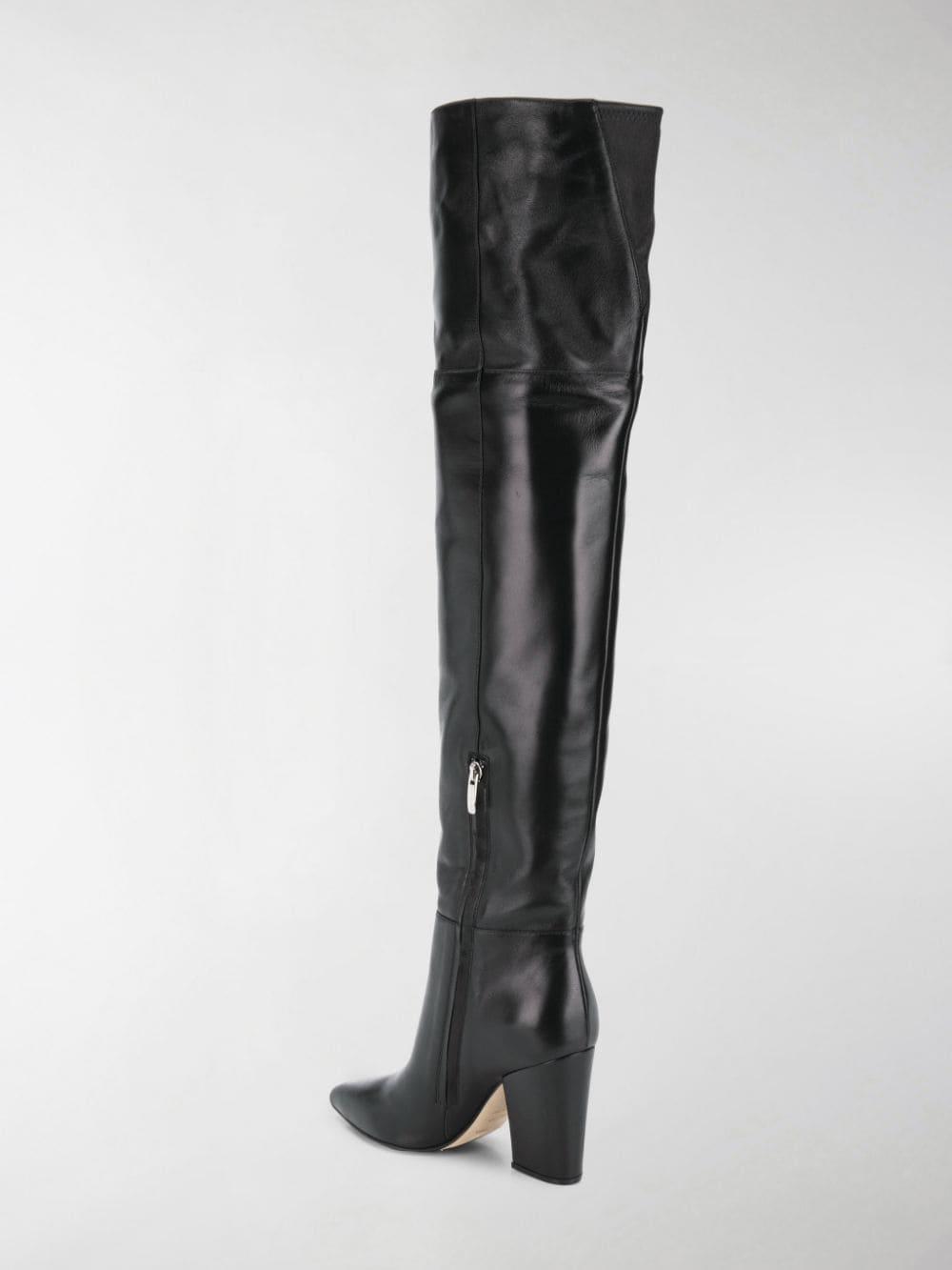 Sergio Rossi Leather Over The Knee Boots in Black - Lyst
