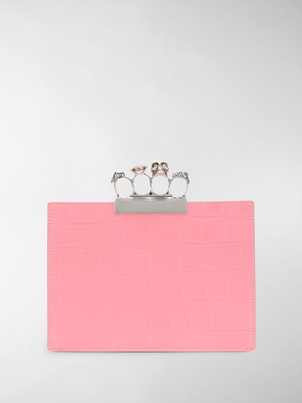 Clutch con tirapugni decorato di Alexander McQueen in Rosa | Lyst