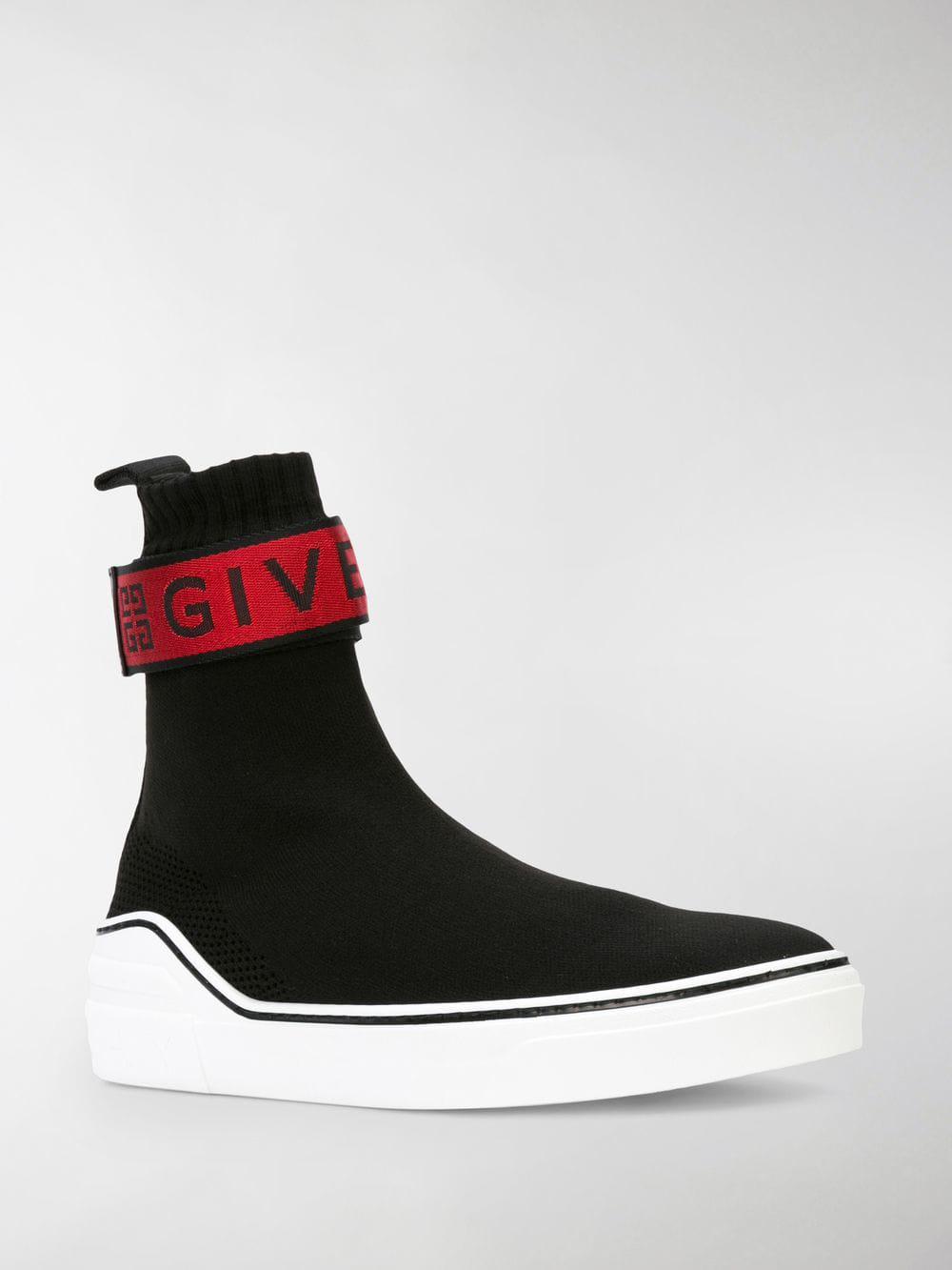 via jeg er glad skrig Givenchy George V Knit Sneakers in Black for Men | Lyst
