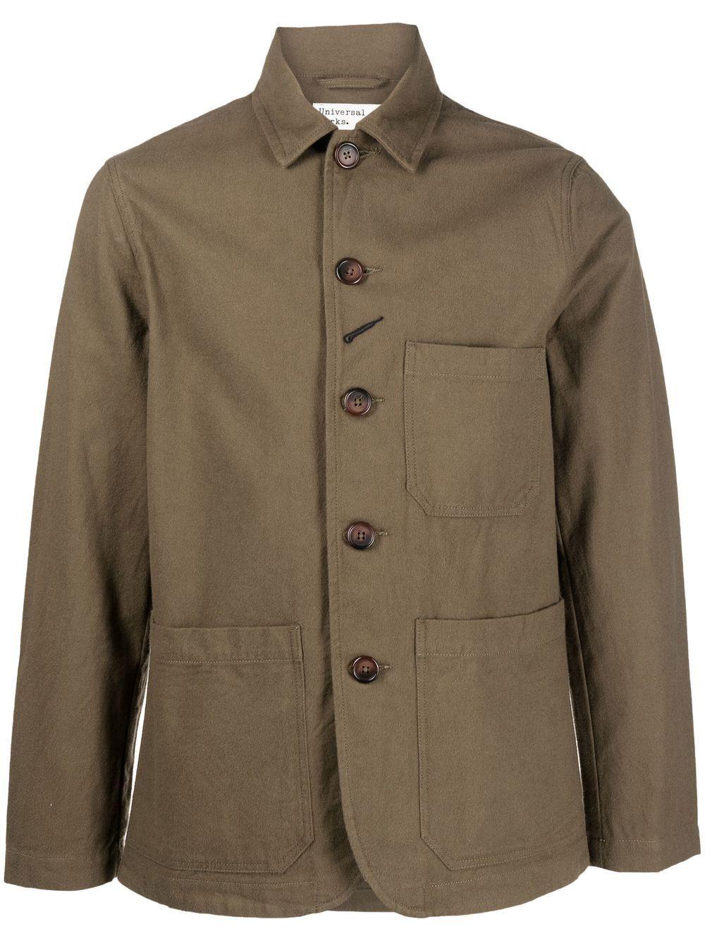 Universal Works Cotton Bakers Chore Jacket in Green for Men Lyst