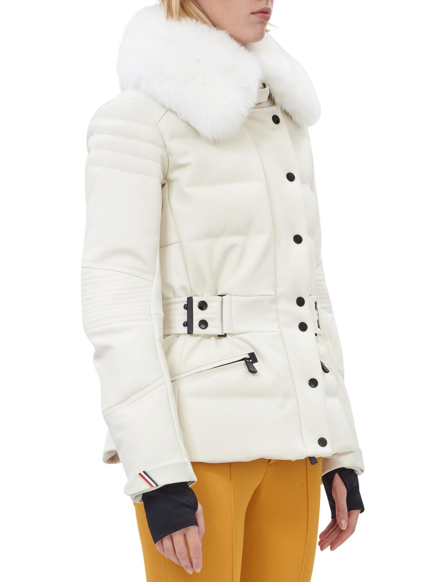 Trouw Realistisch wagon 3 MONCLER GRENOBLE Fur Collar Quilted Jacket in White | Lyst