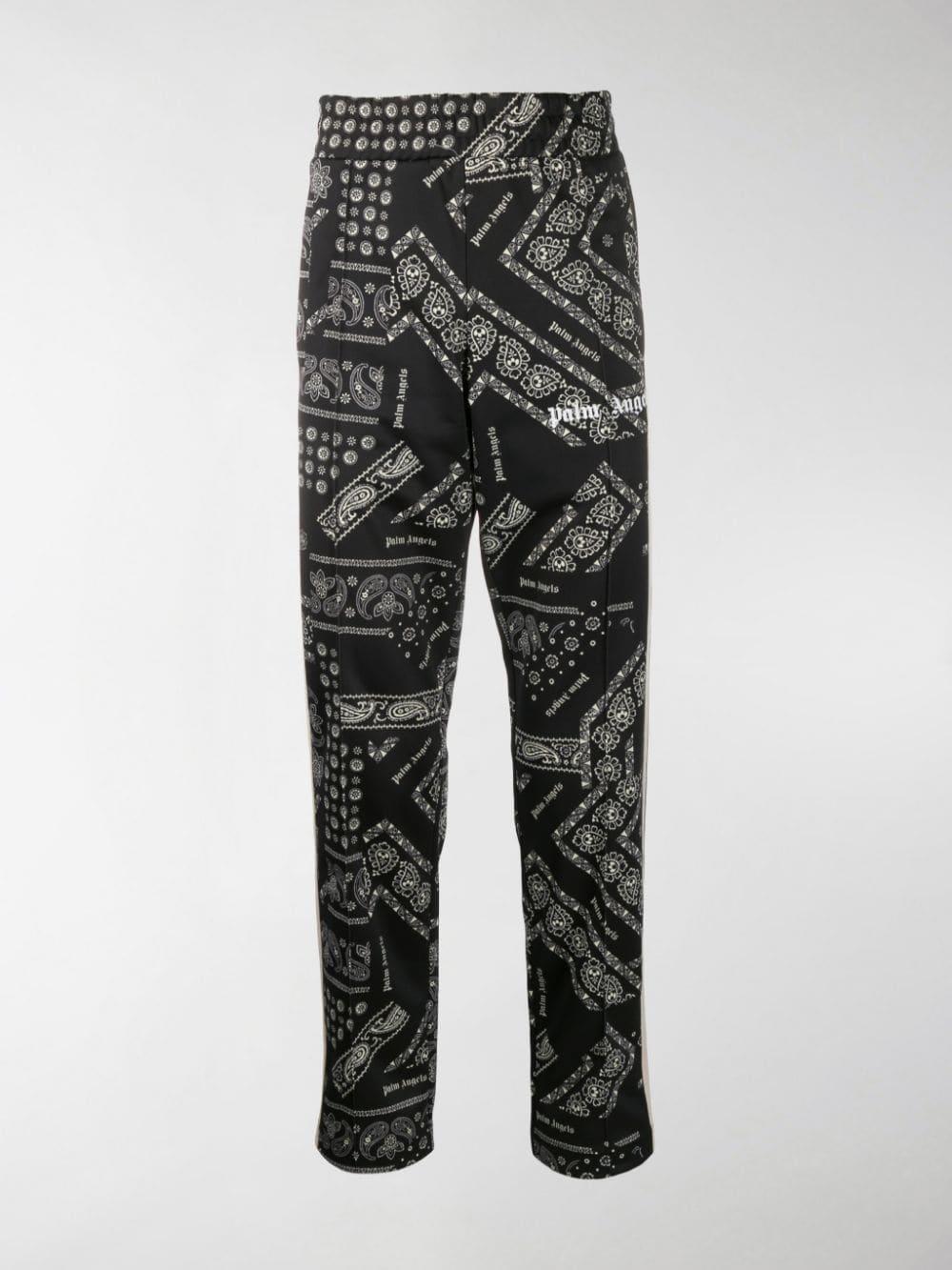 palm angels track pants black white
