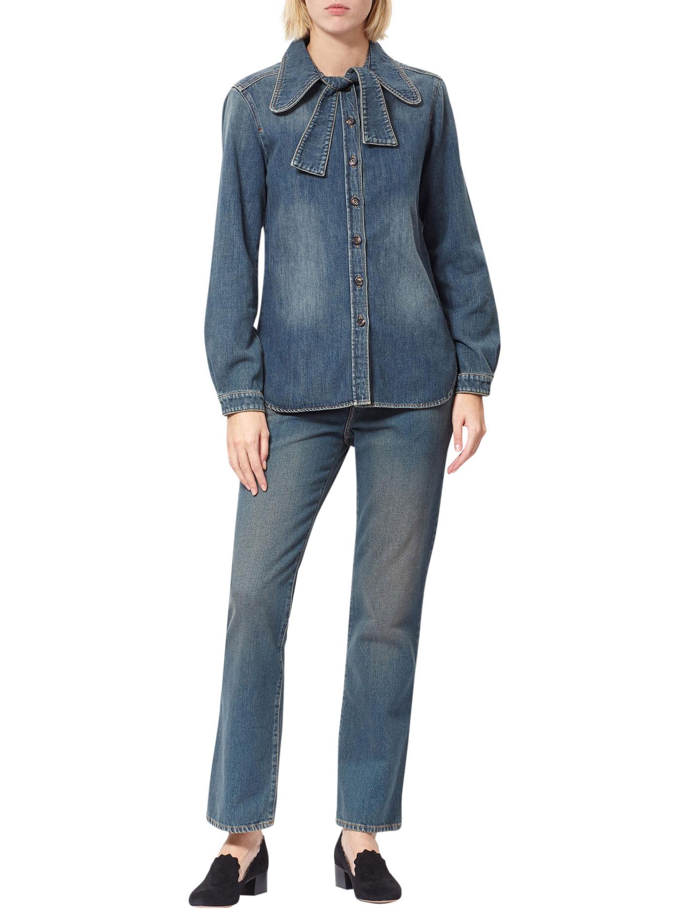 chloe denim shirt